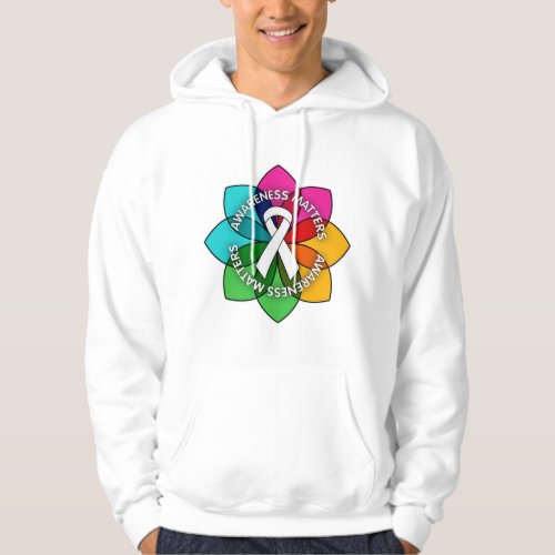 Lung Cancer Awareness Matters Petals Hoodie