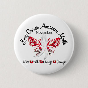 Lung Cancer Awareness Month Butterfly 3.2 Button