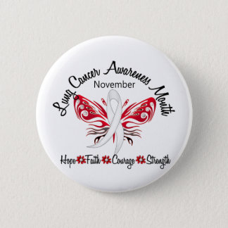 Lung Cancer Awareness Month Butterfly 3.2 Button