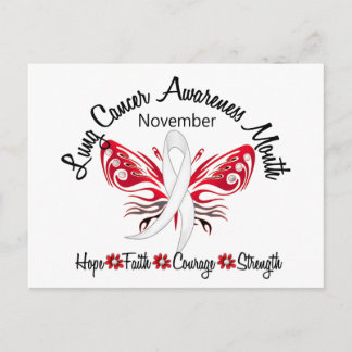 Lung Cancer Awareness Month Butterfly 3.2 Postcard
