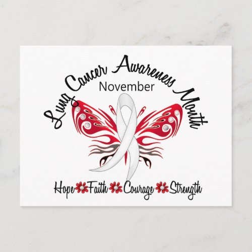 Lung Cancer Awareness Month Butterfly 32 Postcard