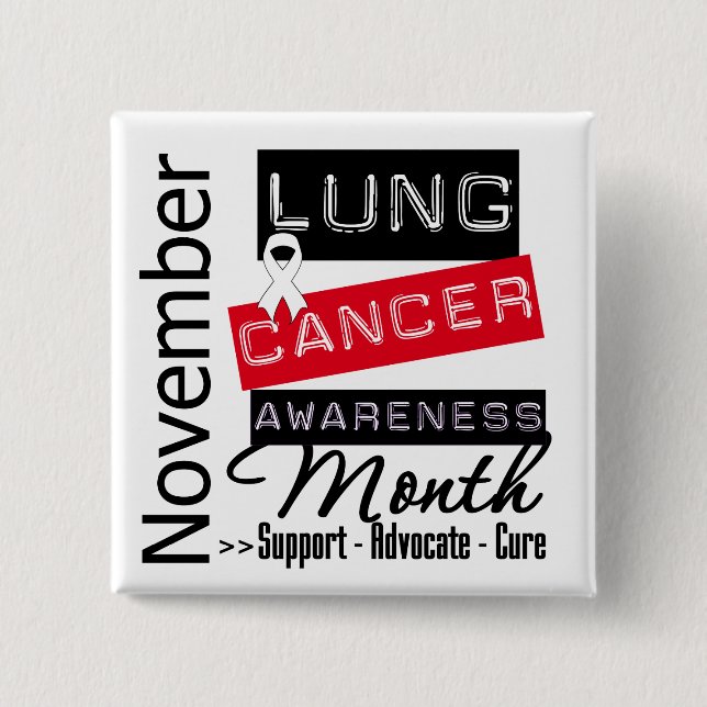Lung Cancer Awareness Month Button (Front)
