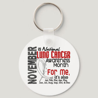 Lung Cancer Awareness Month Every Month For ME Keychain