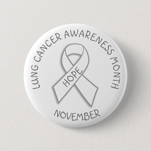 Lung Cancer Awareness MOnth November Button (Front)