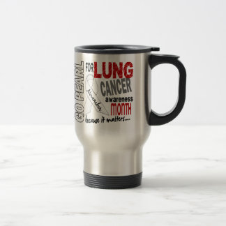 Lung Cancer Awareness Month Pearl Ribbon 1.4 Travel Mug