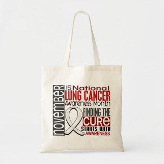 Lung Cancer Awareness Month Pearl Ribbon I2.5 Tote Bag