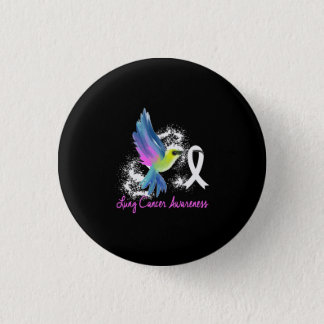 Lung Cancer Awareness Pearl Ribbon Button