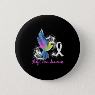 Lung Cancer Awareness Pearl Ribbon Button