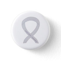 Lung Cancer Awareness Pearl Ribbon Custom Button