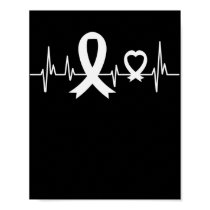 Lung Cancer Awareness Pearl Ribbon Poster