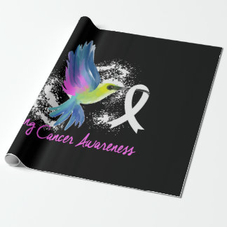 Lung Cancer Awareness Pearl Ribbon Wrapping Paper
