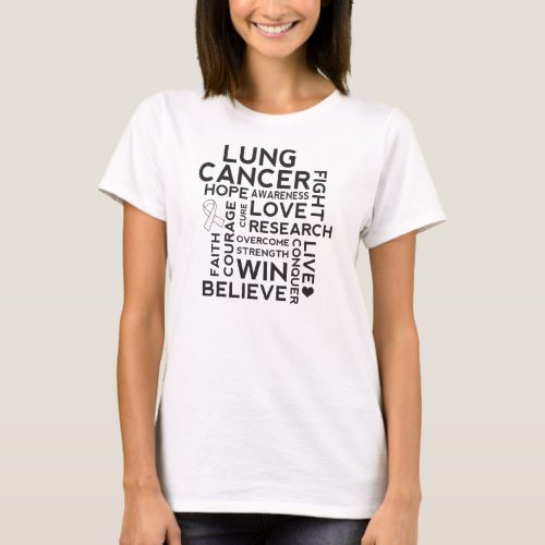 Lung Cancer Awareness Quote Womens T_shirt