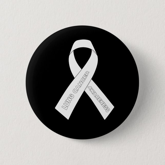 lung cancer Awareness Ribbon Button (Front)