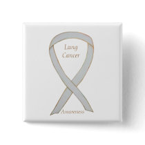 Lung Cancer Awareness Ribbon Custom Art Pin