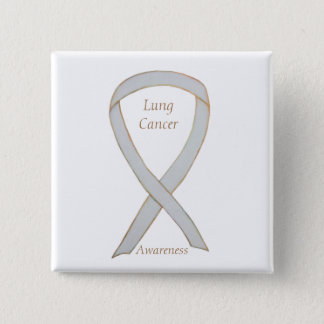 Lung Cancer Awareness Ribbon Custom Art Pin
