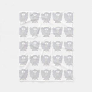 Lung Cancer Awareness Ribbon Fleece Blankets