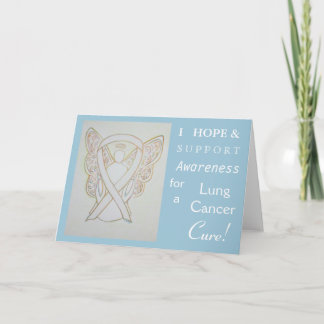 Lung Cancer Awareness Ribbon Greeting Card