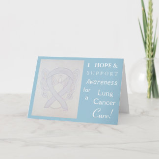 Lung Cancer Awareness Ribbon Greeting Card