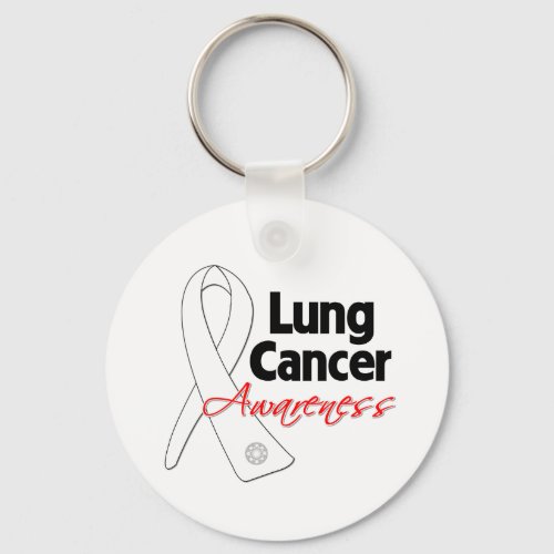 Lung Cancer Awareness Ribbon Keychain