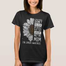 Lung Cancer Awareness Ribbon Mom Warrior T-Shirt