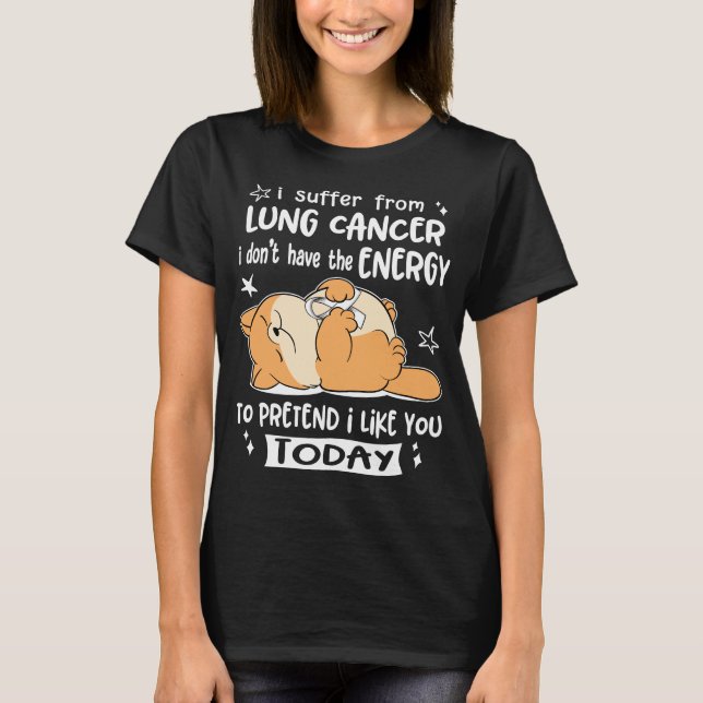 Lung Cancer Awareness Ribbon Support Gifts T-Shirt (Front)