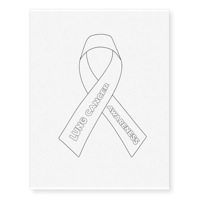 lung cancer Awareness Ribbon Temporary Tattoos (Front)
