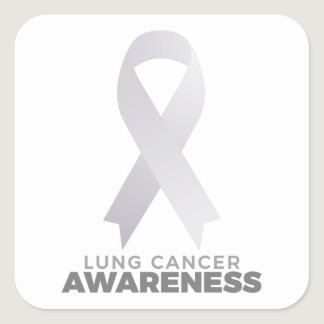 Lung Cancer Awareness Square Sticker