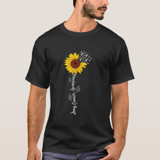 Lung Cancer Awareness Sunflower Cancer Support War T-Shirt