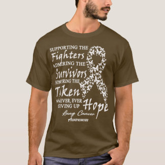 Lung Cancer Awareness Supporting The Fighters Butt T-Shirt