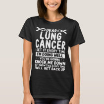 Lung Cancer Awareness White Lung Cancer Ribbon T-Shirt