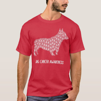 Lung Cancer Awareness White Ribbon Survivor- Dog W T-Shirt