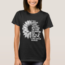 Lung Cancer Awareness White Ribbon the Storm T-Shirt