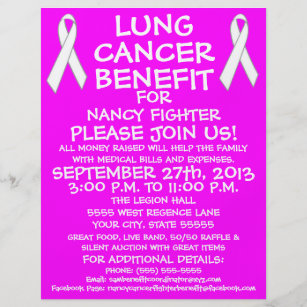 lung cancer flyers programs zazzle lung cancer awareness flyer