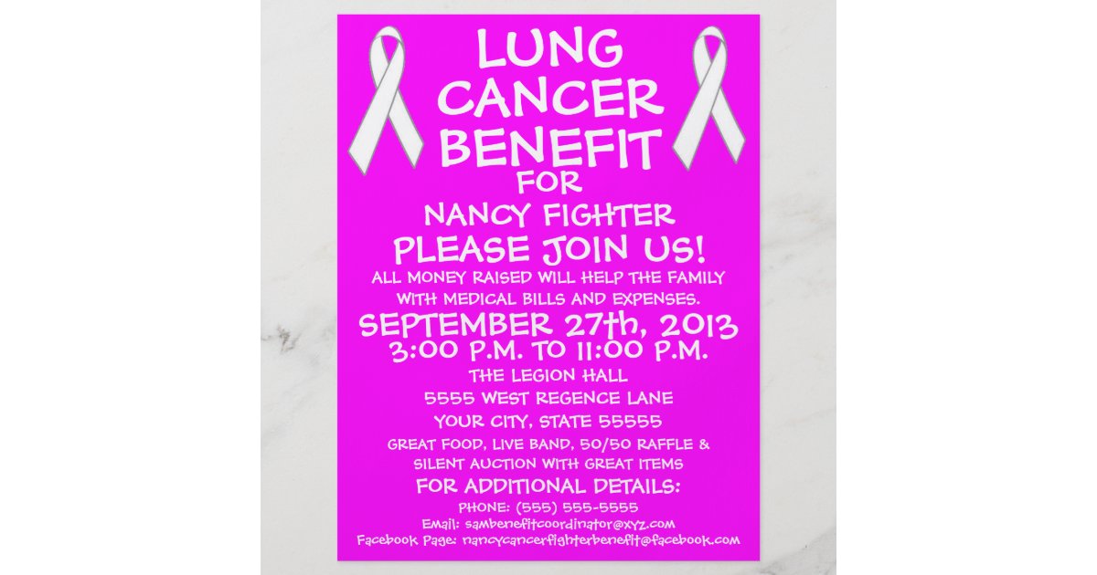 Lung Cancer Benefit Flyer | Zazzle