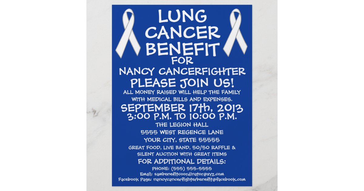 Lung Cancer Benefit Flyer | Zazzle.com