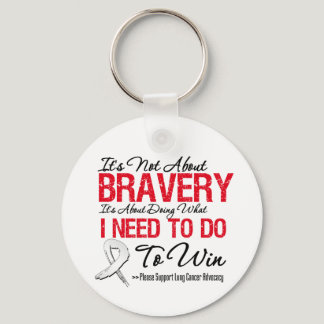Lung Cancer Bravery Keychain