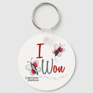 Lung Cancer Butterfly 2 I Won Keychain