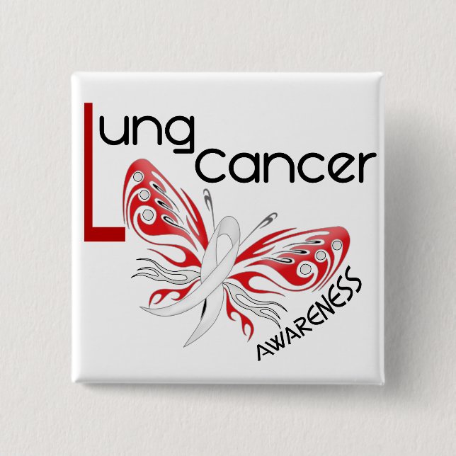 Lung Cancer BUTTERFLY 3.1 Button (Front)