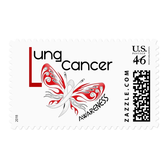 Lung Cancer BUTTERFLY 3.1 Postage Stamp