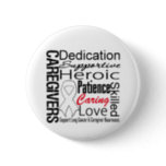 Lung Cancer Caregivers Collage Pinback Button