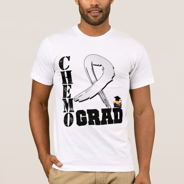 Lung Cancer Chemo Grad T-Shirt (Front)