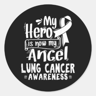 Lung Cancer Classic Round Sticker