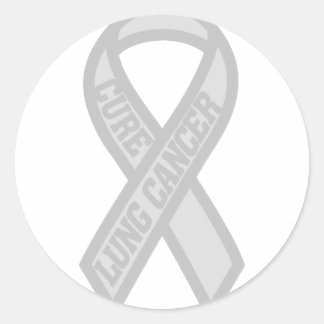 Lung Cancer Classic Round Sticker