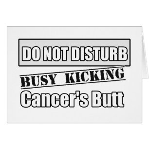 Lung Cancer Do Not Disturb Kicking Butt Cards