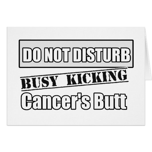 Lung Cancer Do Not Disturb Kicking Butt Cards (Front Horizontal)