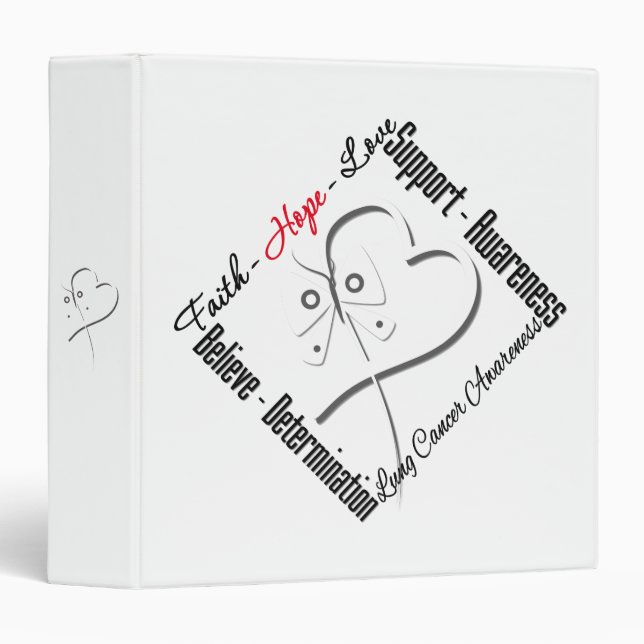 Lung Cancer Faith Hope Love Butterfly Binder (Front/Spine)