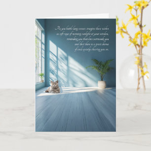Lung Cancer Get Well Sentimental Window Light Cat Card