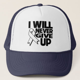 Lung Cancer I Will Never Give Up Trucker Hat