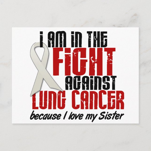 Lung Cancer IN THE FIGHT 1 Sister Postcard (Front)