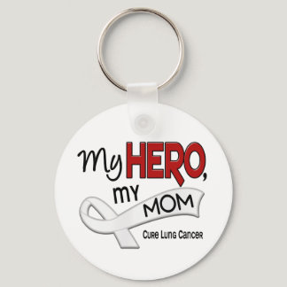 Lung Cancer MY HERO MY MOM 42 Keychain